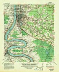 Baton Rouge 1939 topographic map thumbnail
