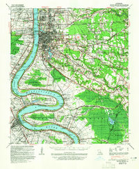 Baton Rouge 1939 topographic map thumbnail