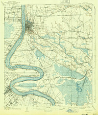 Baton Rouge 1908 topographic map thumbnail