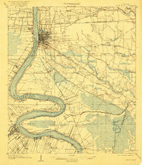 Baton Rouge 1908 topographic map thumbnail