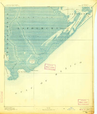 Cheniere Caminada 1892 topographic map thumbnail