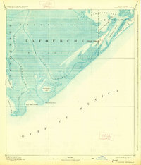 Cheniere Caminada 1892 topographic map thumbnail