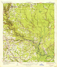 Denham Springs 1934 topographic map thumbnail