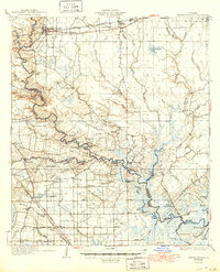 Denham Springs 1934 topographic map thumbnail