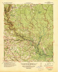 Denham Springs 1939 topographic map thumbnail