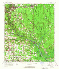 Denham Springs 1963 topographic map thumbnail