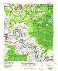 Donaldsonville 1939 topographic map thumbnail