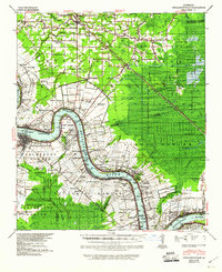 Donaldsonville 1939 topographic map thumbnail