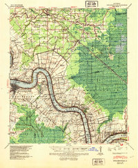 Donaldsonville 1939 topographic map thumbnail