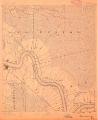 Donaldsonville 1892 topographic map thumbnail