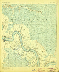 Donaldsonville 1892 topographic map thumbnail