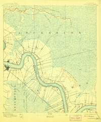 Donaldsonville 1892 topographic map thumbnail