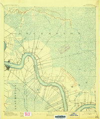 Donaldsonville 1892 topographic map thumbnail