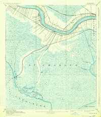 Hahnville 1891 topographic map thumbnail