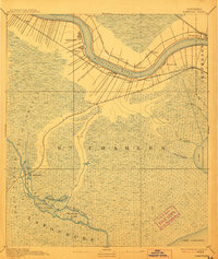 Hahnville 1891 topographic map thumbnail