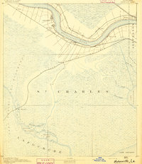 Hahnville 1891 topographic map thumbnail