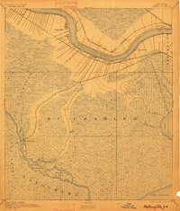 Hahnville 1891 topographic map thumbnail