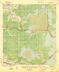 Lac Des Allemands 1944 topographic map thumbnail