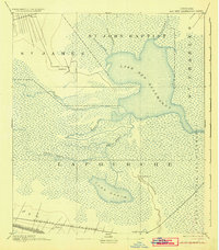 Lac Des Allemands 1892 topographic map thumbnail