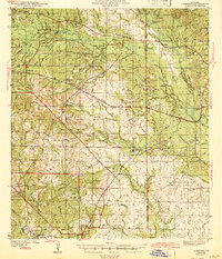 Leander 1943 topographic map thumbnail