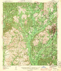 Leesville 1943 topographic map thumbnail