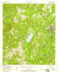 Leesville 1954 topographic map thumbnail