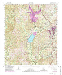 Leesville 1954 topographic map thumbnail
