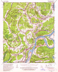 Locust Ridge 1939 topographic map thumbnail