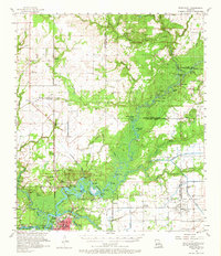 Moss Bluff 1957 topographic map thumbnail