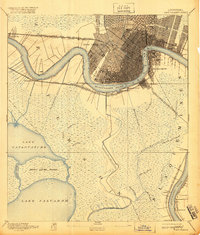 New Orleans 1891 topographic map thumbnail