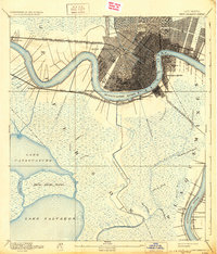 New Orleans 1891 topographic map thumbnail