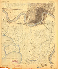 New Orleans 1891 topographic map thumbnail