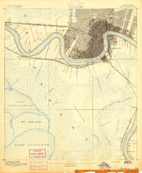 New Orleans 1891 topographic map thumbnail