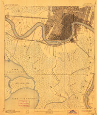 New Orleans 1891 topographic map thumbnail