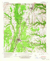Oakdale 1942 topographic map preview