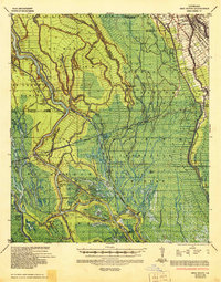 Osca Bayou 1935 topographic map thumbnail
