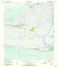Pecan Island 1951 topographic map thumbnail