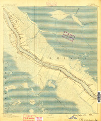 Pointe a La Hache 1891 topographic map thumbnail