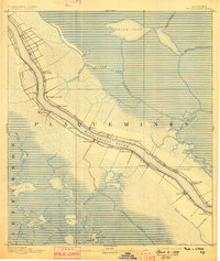 Pointe a La Hache 1892 topographic map thumbnail