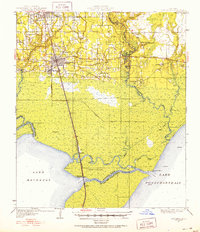 Ponchatoula 1951 topographic map thumbnail