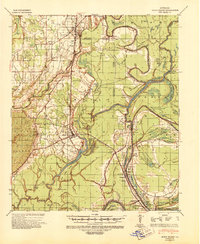 Sicily Island 1941 topographic map thumbnail