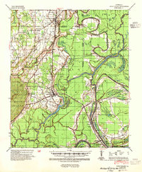 Sicily Island 1941 topographic map thumbnail