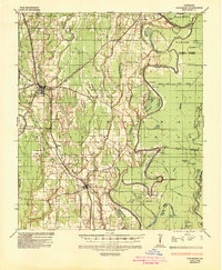 Winnsboro 1935 topographic map thumbnail