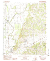 Arkabutla West 1983 topographic map thumbnail
