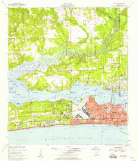 Biloxi 1954 topographic map thumbnail