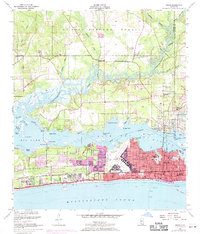 Biloxi 1954 topographic map thumbnail