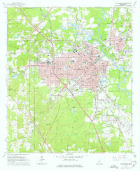 Hattiesburg 1964 topographic map thumbnail