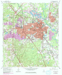 Hattiesburg 1964 topographic map thumbnail