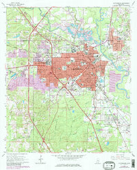 Hattiesburg 1964 topographic map thumbnail