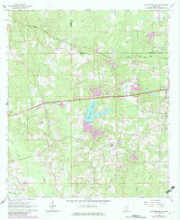 Hattiesburg SW 1965 topographic map thumbnail